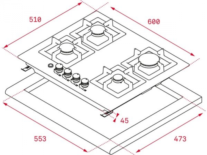 Газовая панель Teka EFX 60.1 4G AI AL DR CI в магазине «На диване» в Иркутске  — Выгодная цена