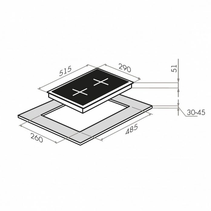 Газовая варочная панель Homsair HGS323S в магазине «На диване» в Иркутске  — Выгодная цена