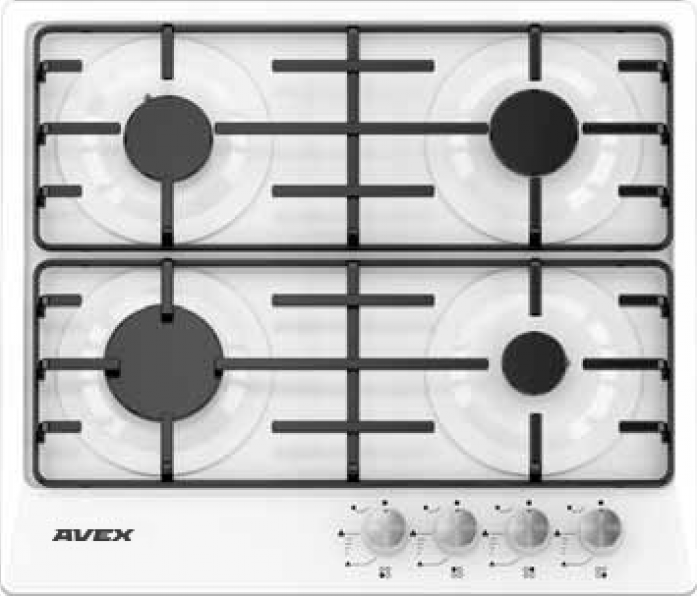 Газовая варочная панель AVEX NS 6040 W