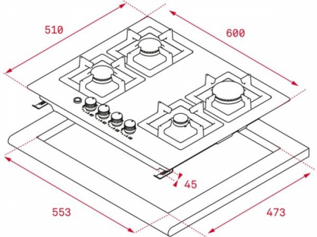 Газовая панель Teka EFX 60.1 4G AI AL DR CI в магазине «На диване» в Иркутске  — Выгодная цена